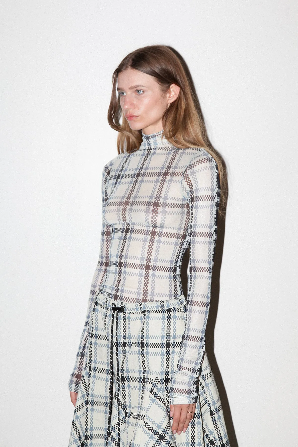 Split Turtleneck in Mixed Plaid sold by KkCo product image thumbnail 4