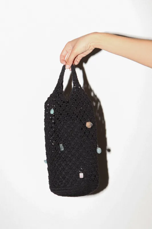 Crochet Geo Bag in Onyx sold by KkCo