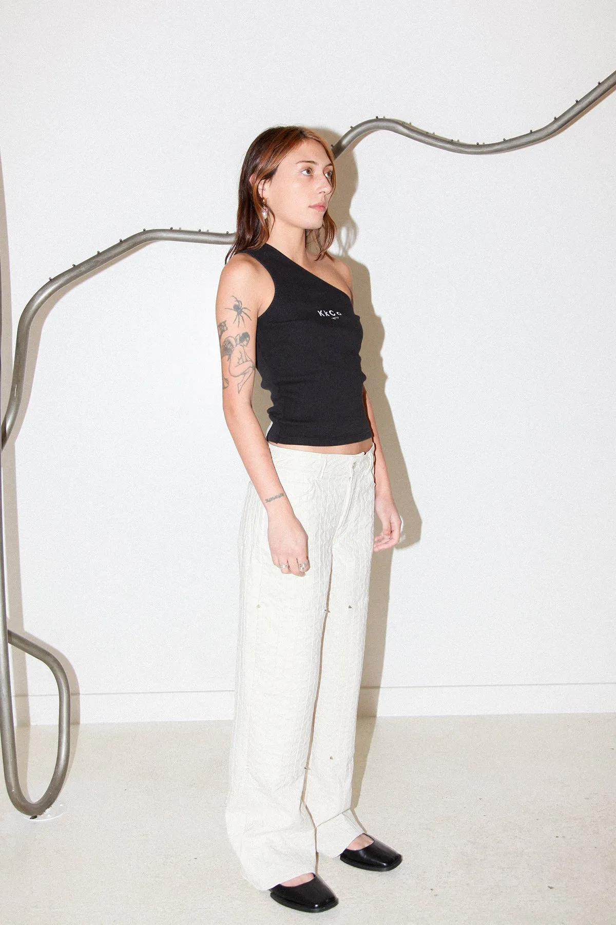 Thorned Double Knee Pant in Ecru sold by KkCo product image thumbnail 5