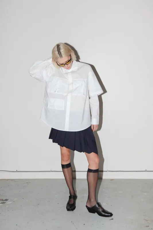 Sprint Double Button Up in Snow made by KkCo