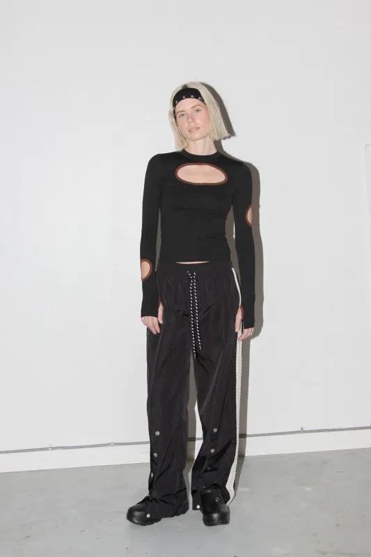 Split Track Pant in Onyx sold by KkCo