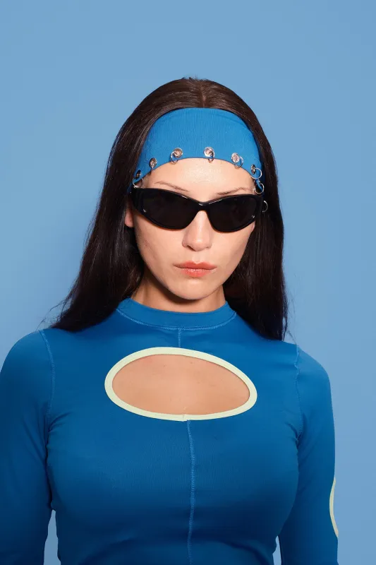 Pierced Headband in Lagoon sold by KkCo