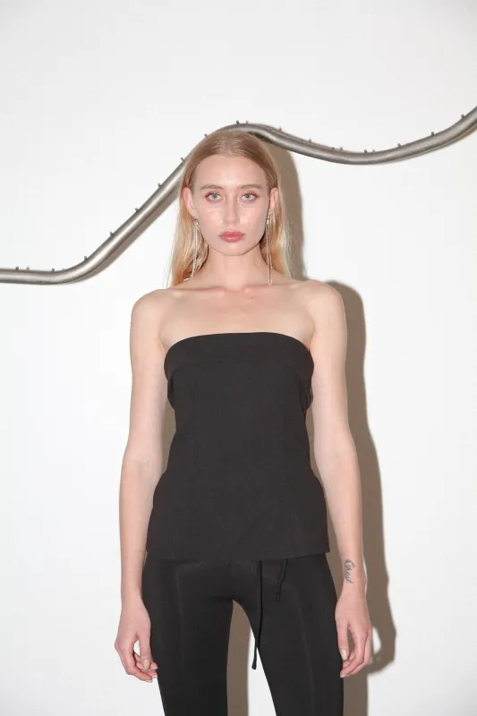 Studio 208 Structured Tube Top in Black made by Studio
