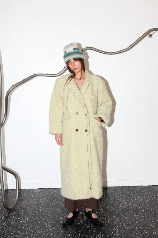 Cord Moss Coat in Dried Eucalyptus made by KkCo