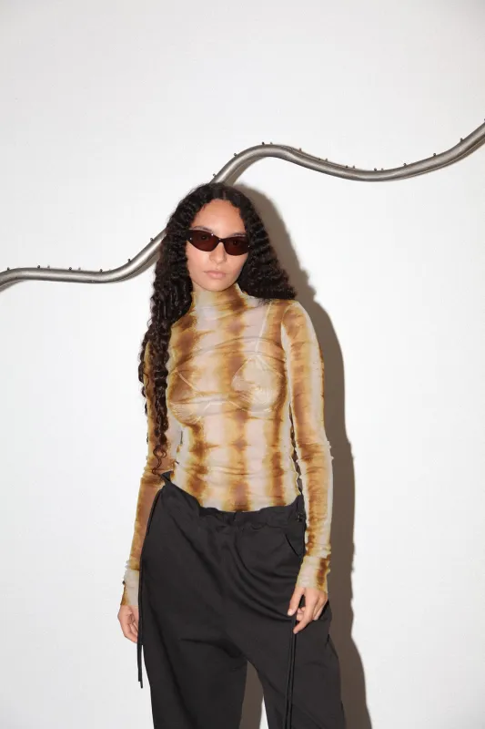 Split Turtleneck in Caterpillar made by KkCo