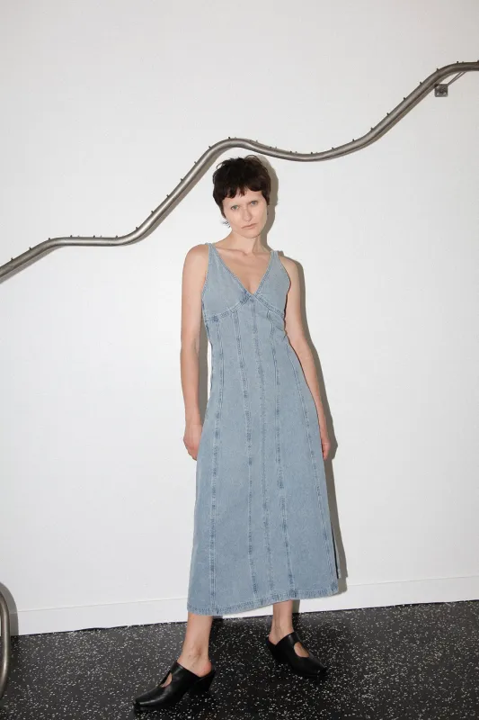 Studio 109 Paneled Denim Midi Dress sold by KkCo