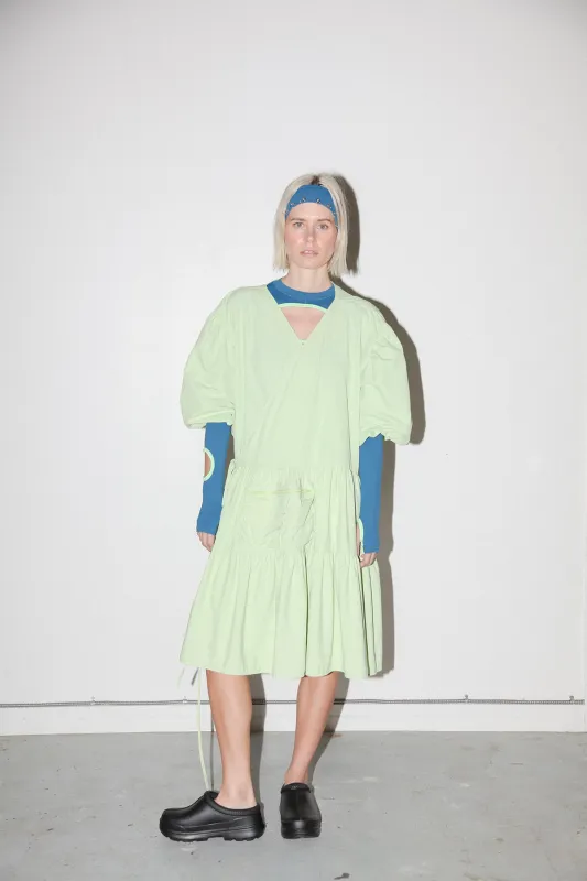 Utility Wrap Dress in Lichen sold by KkCo