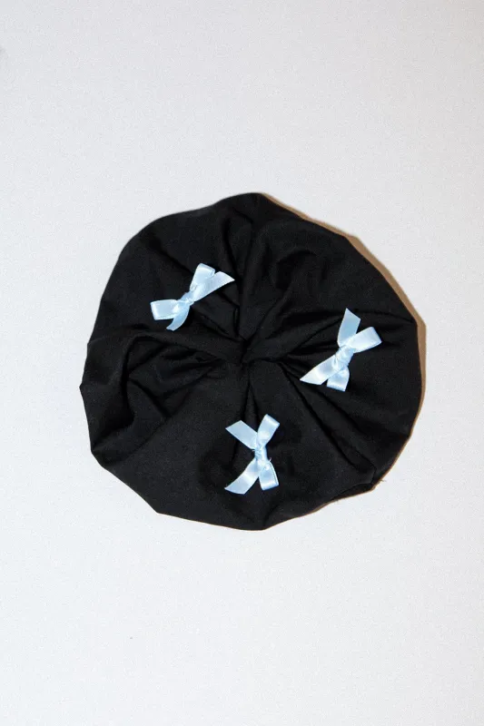 Grande Bow Scrunchie in Black made by KkCo