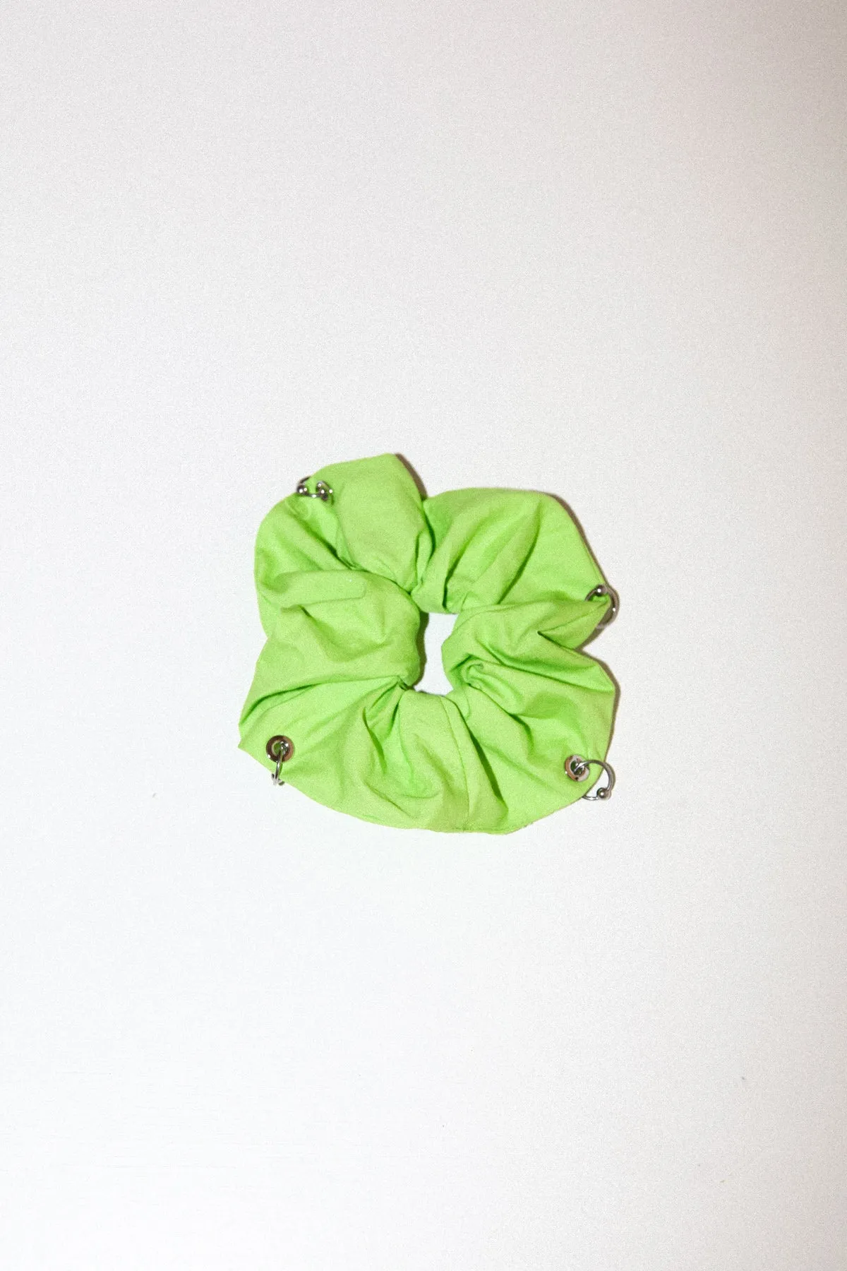 Pierced Scrunchie in Celery sold by KkCo