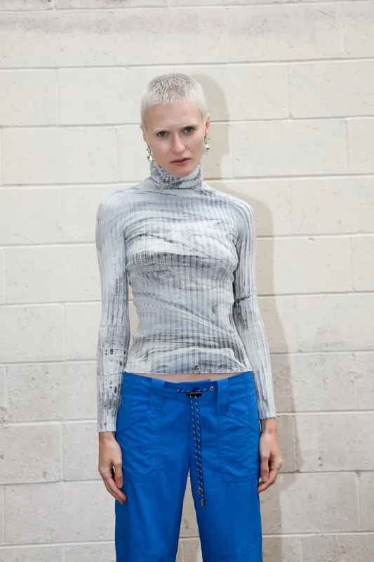 Giu Giu x KkCo Nonna Turtleneck in Earth Marble Dye sold by KkCo