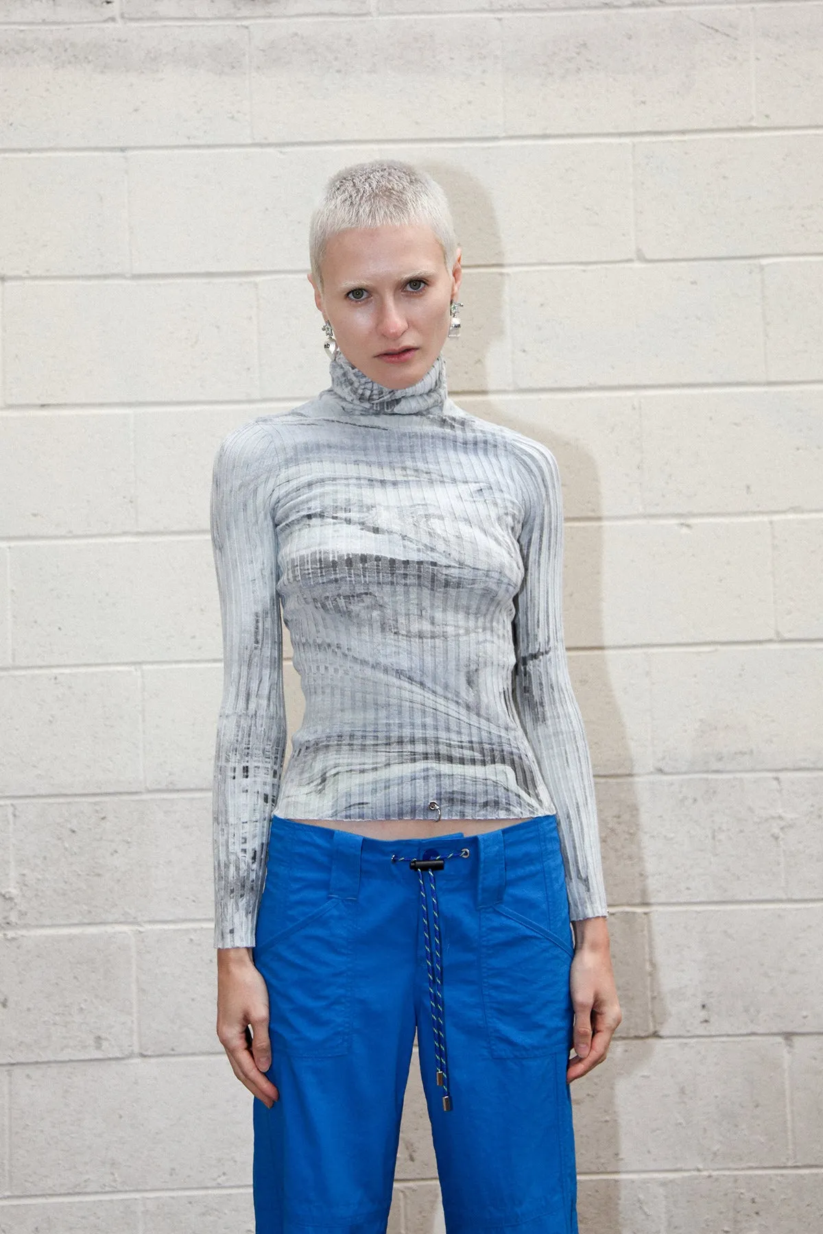 Giu Giu x KkCo Nonna Turtleneck in Earth Marble Dye sold by KkCo