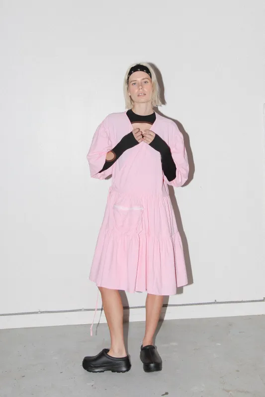 Utility Wrap Dress in Ballet Pink sold by KkCo