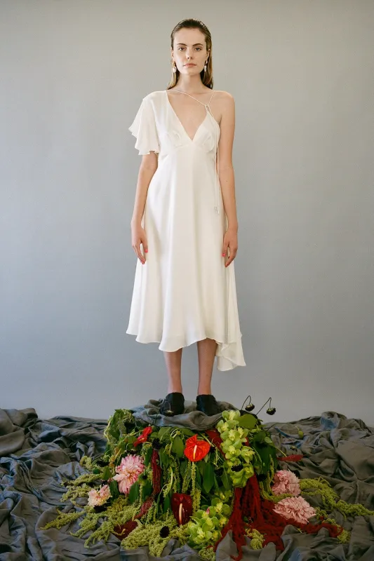 Climber Dress in Pearl Silk Charmeuse made by KkCo