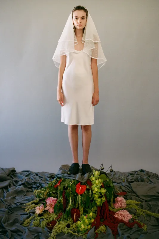 Veil in Ice Dot Organza made by KkCo