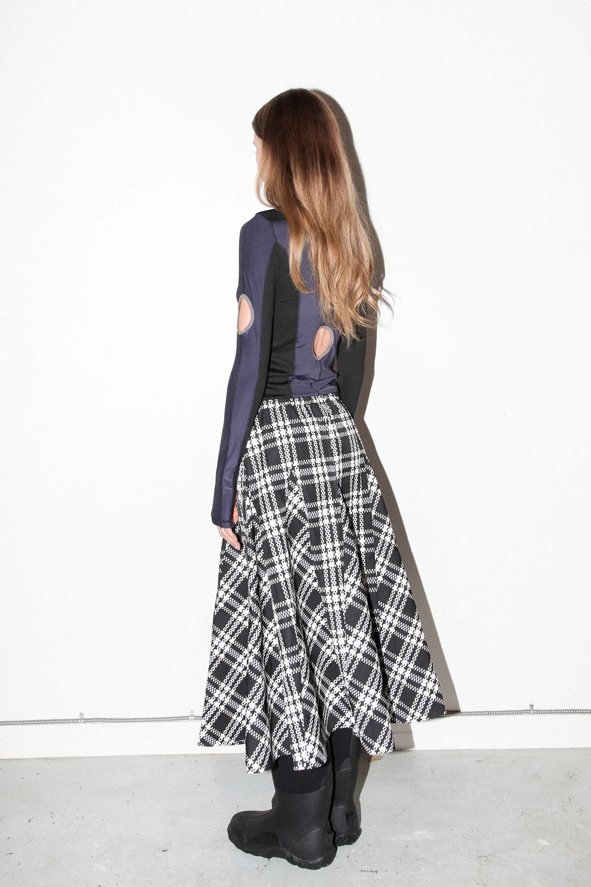 Plaid Peak Skirt in Black Plaid sold by KkCo product image thumbnail 4
