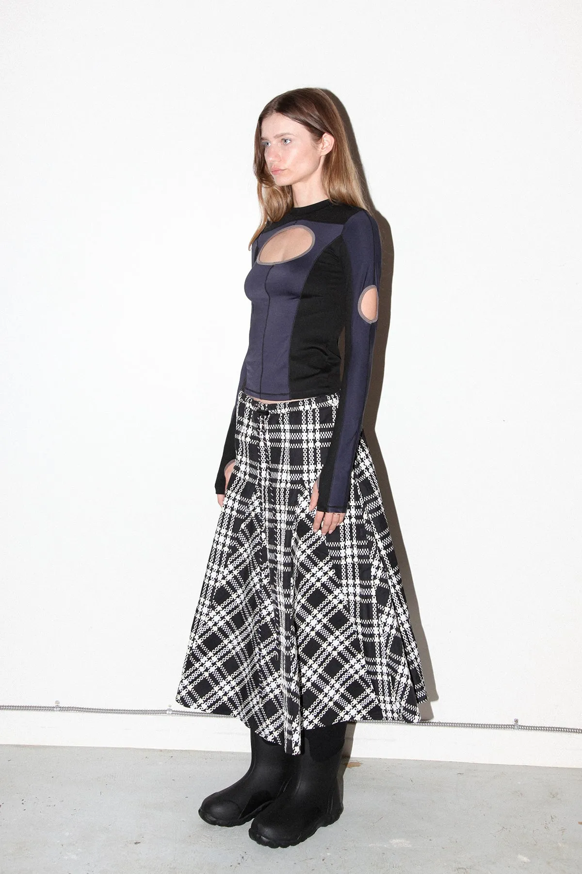 Plaid Peak Skirt in Black Plaid sold by KkCo product image thumbnail 3