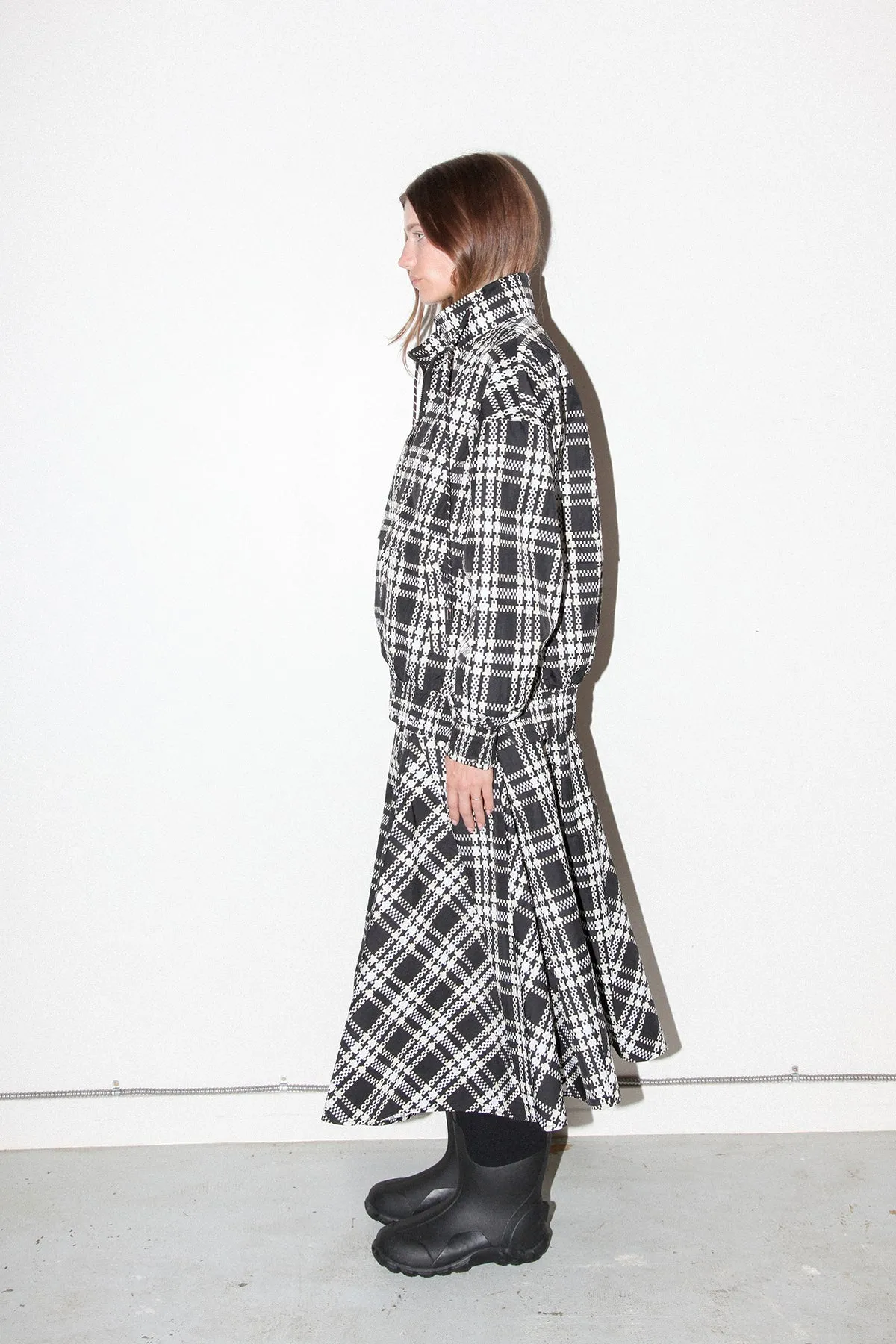 Plaid Trail Double Mockneck in Black Plaid sold by KkCo product image thumbnail 5