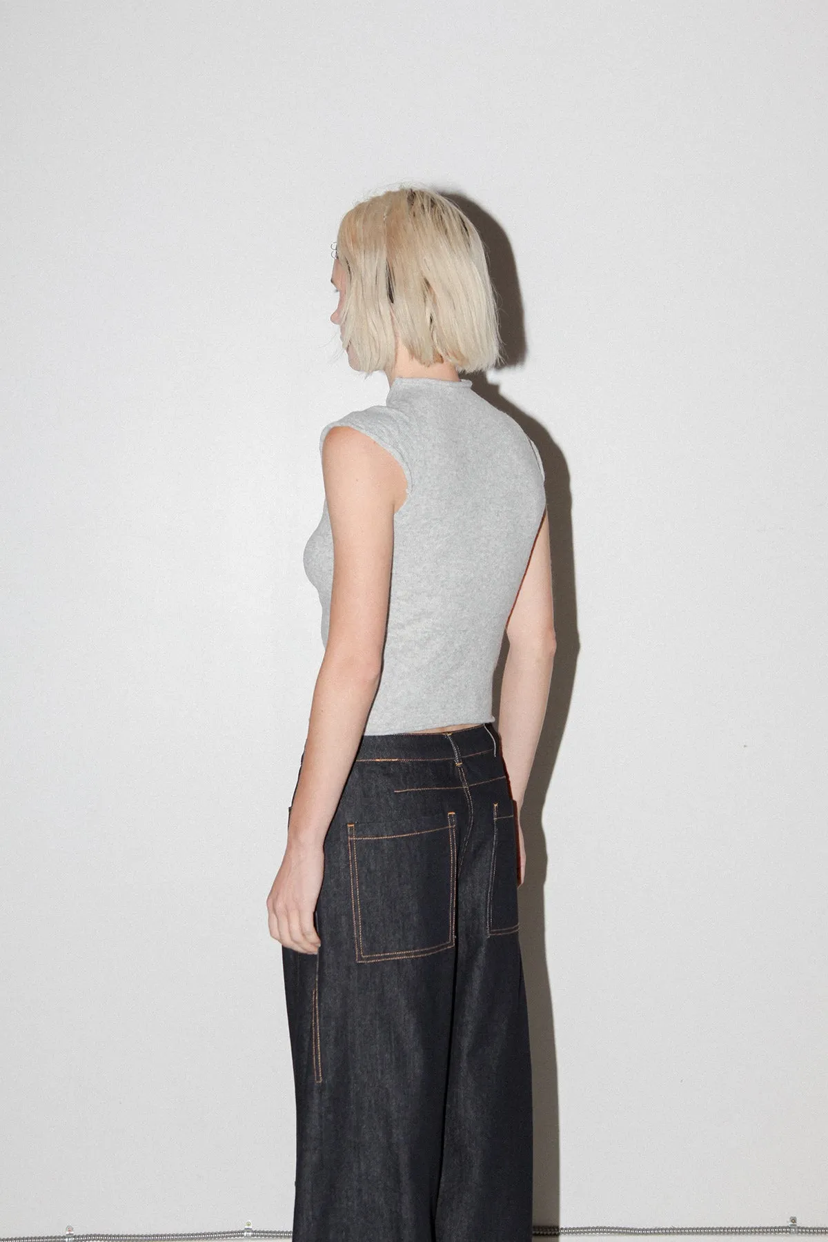 Studio 212 Cap Sleeve Knit Top in Heather Grey sold by KkCo product image thumbnail 5