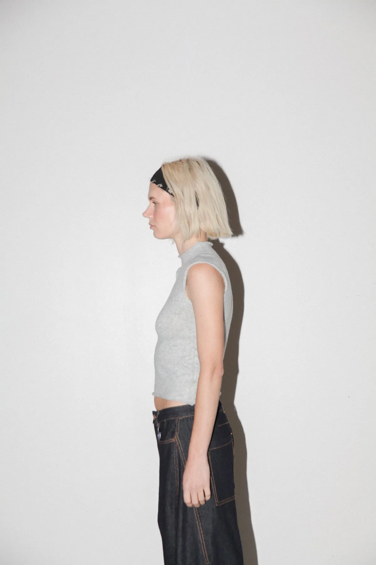 Studio 212 Cap Sleeve Knit Top in Heather Grey sold by KkCo product image thumbnail 4
