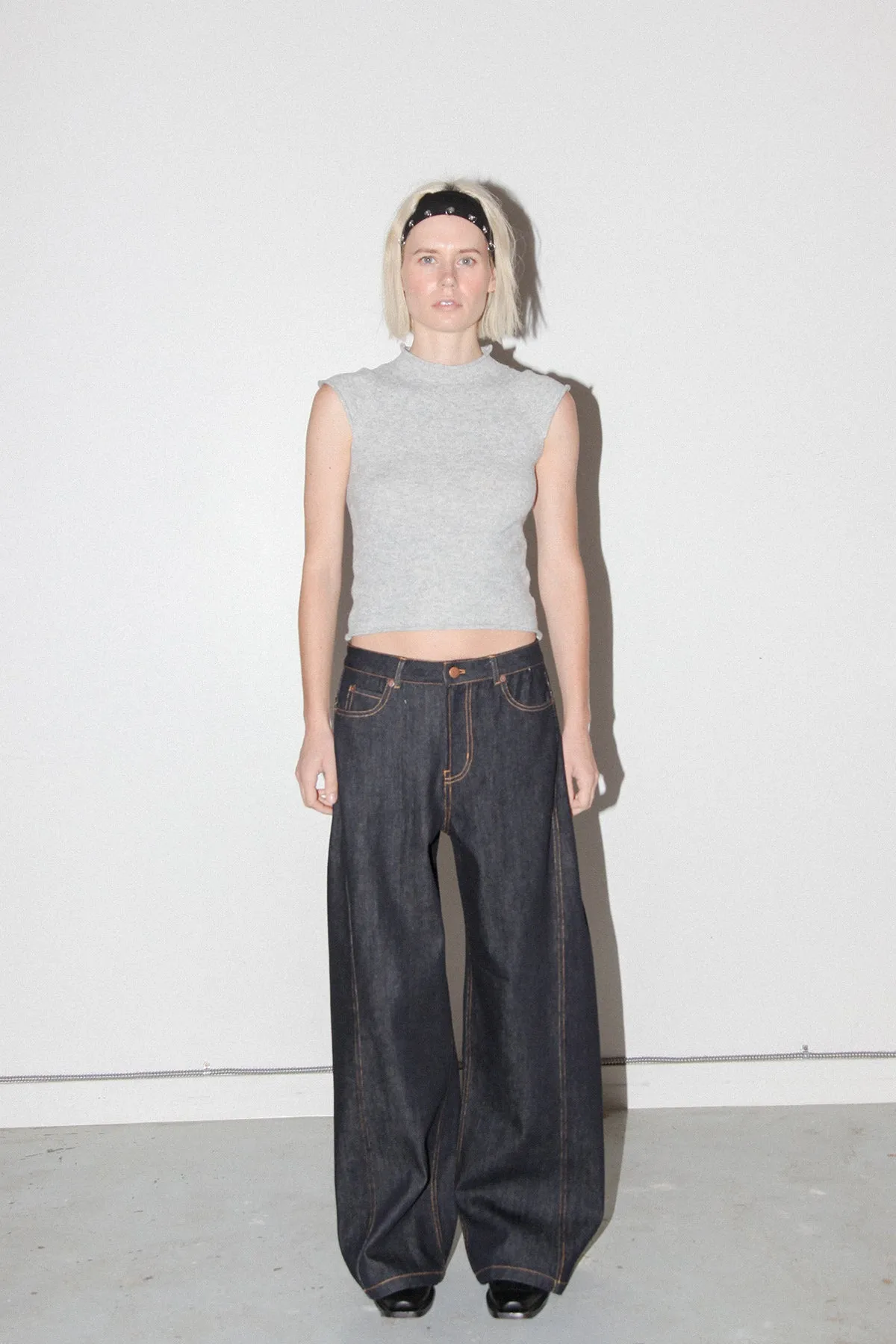 Studio 212 Cap Sleeve Knit Top in Heather Grey sold by KkCo product image thumbnail 2