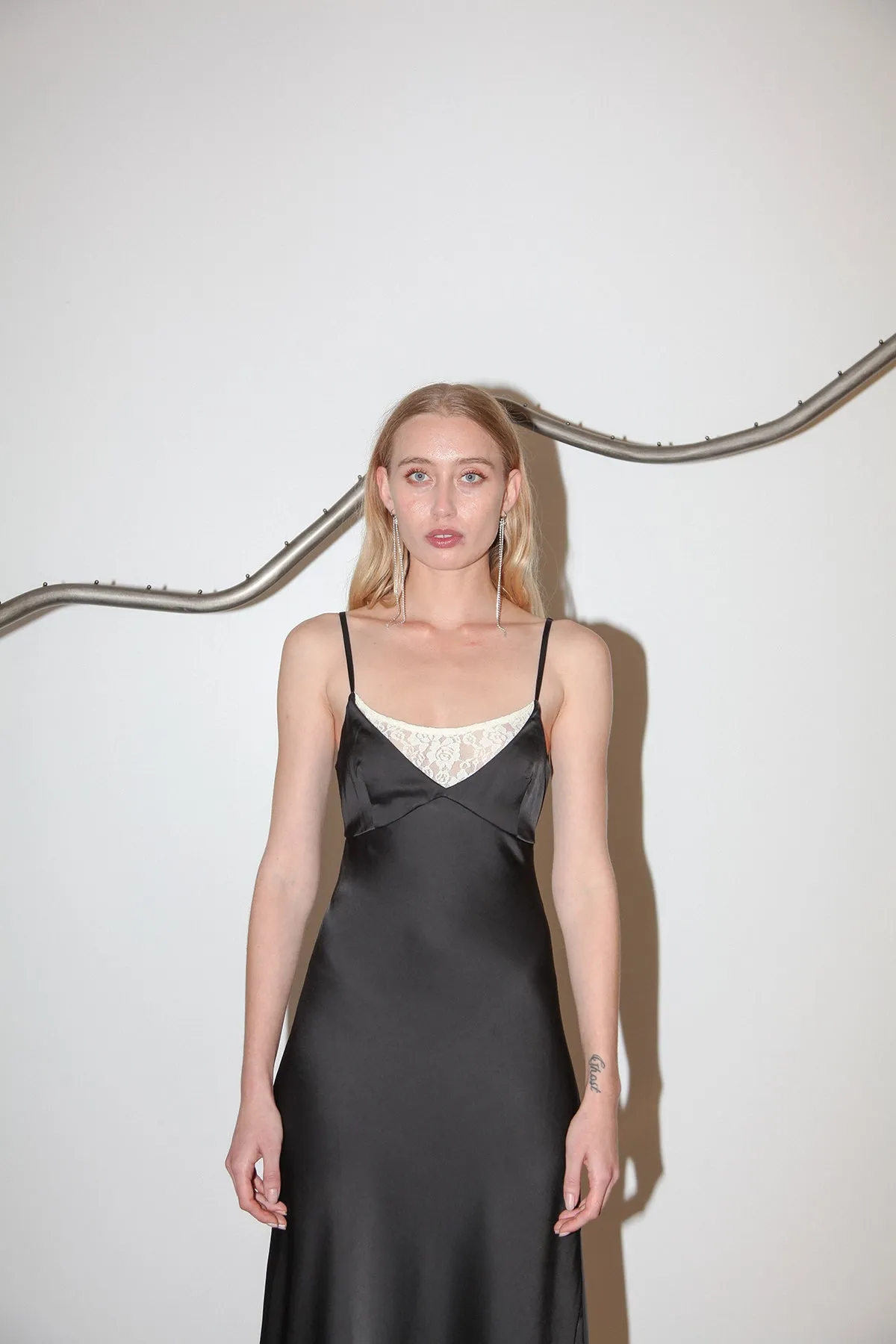 Studio 114 Satin & Lace Slip in Black sold by KkCo product image thumbnail 3