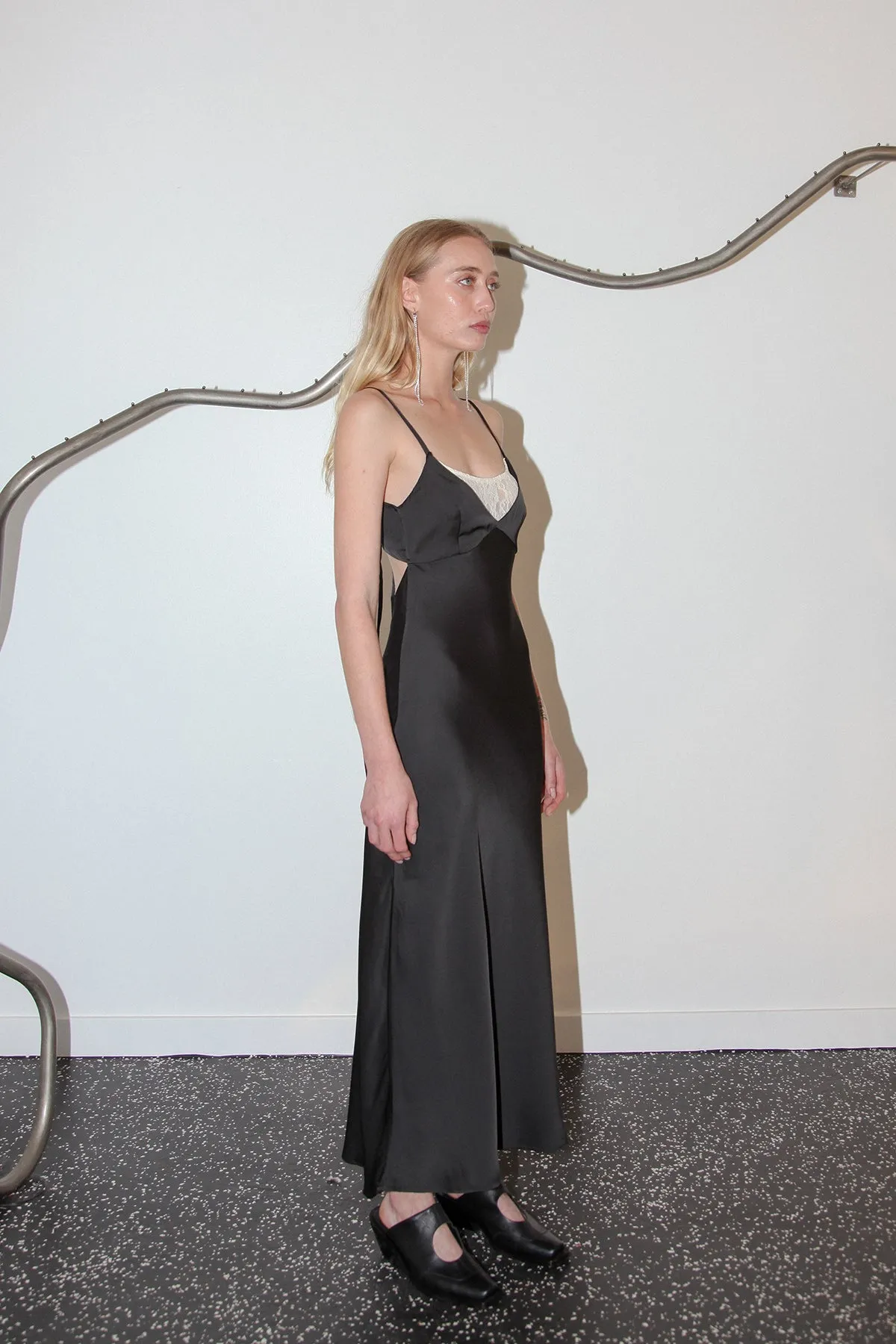 Studio 114 Satin & Lace Slip in Black sold by KkCo product image thumbnail 4