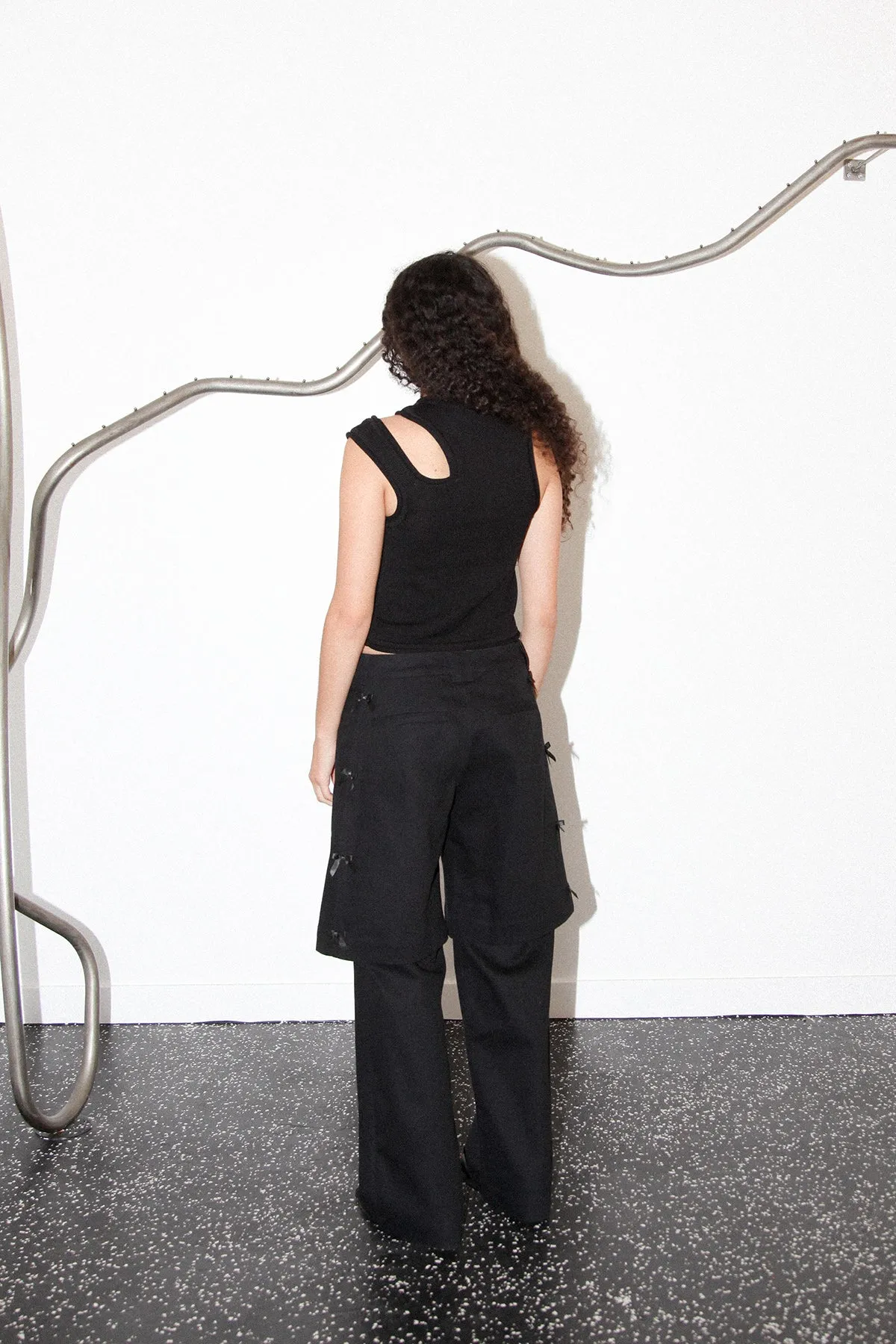 Bow Down Double Trouser in Onyx sold by KkCo product image thumbnail 5