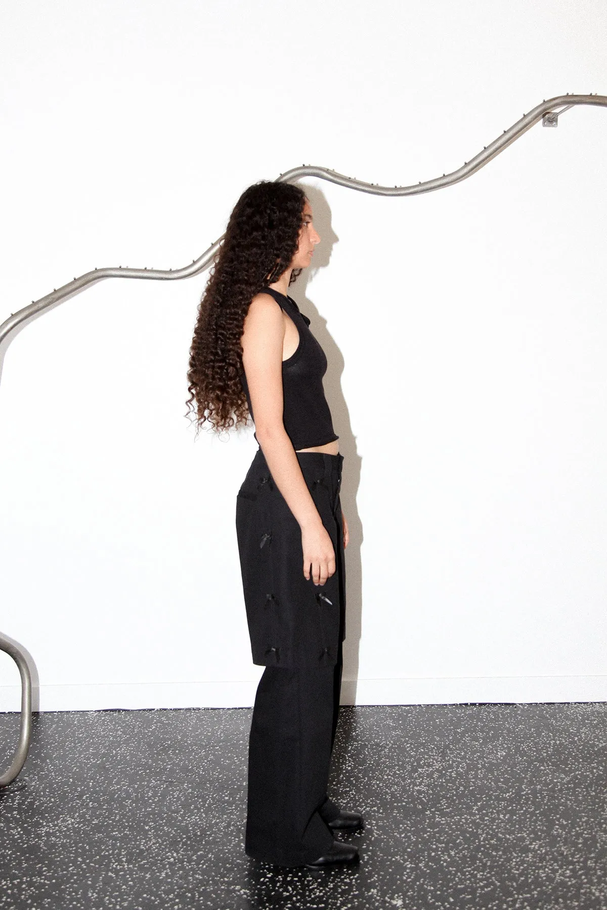 Bow Down Double Trouser in Onyx sold by KkCo product image thumbnail 4