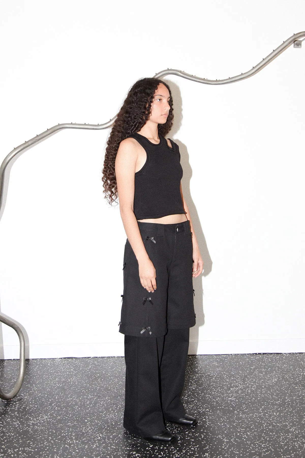 Bow Down Double Trouser in Onyx sold by KkCo product image thumbnail 3