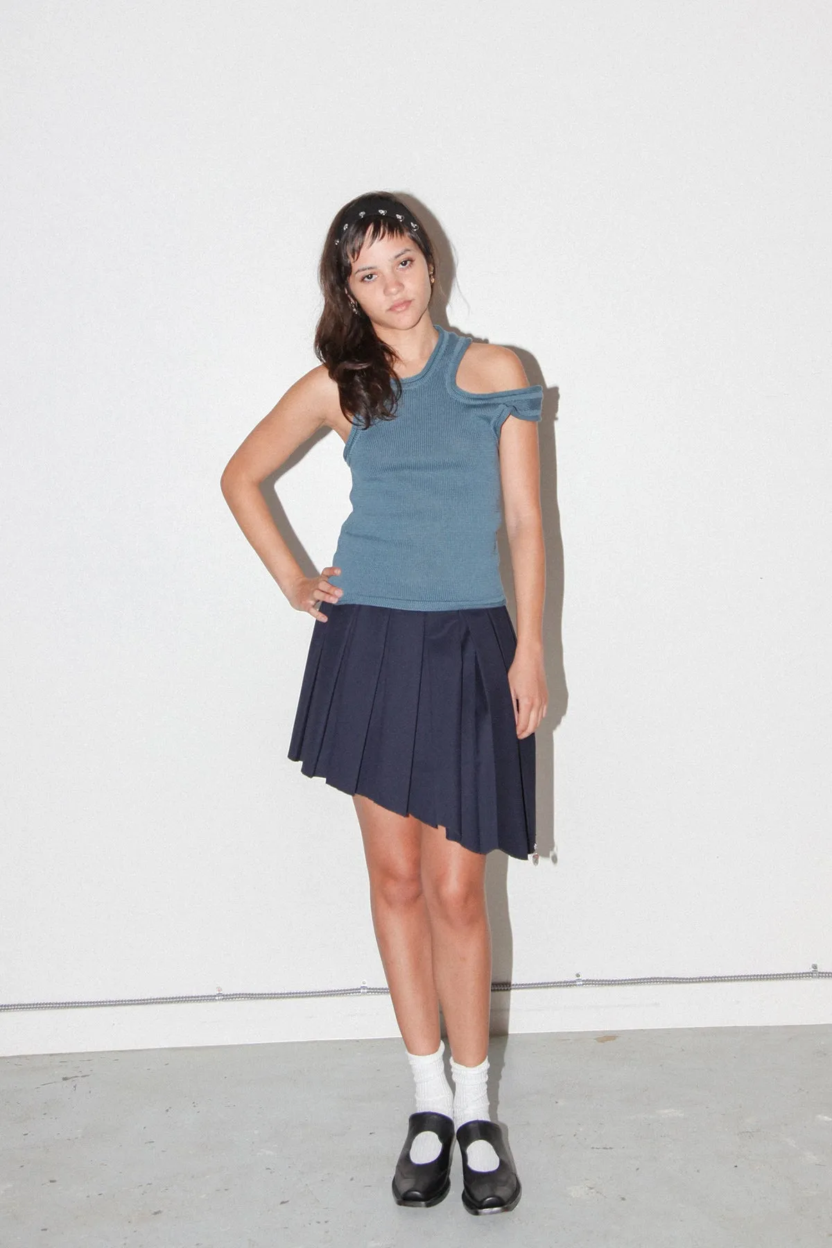 Slash Vest in Slate Blue sold by KkCo