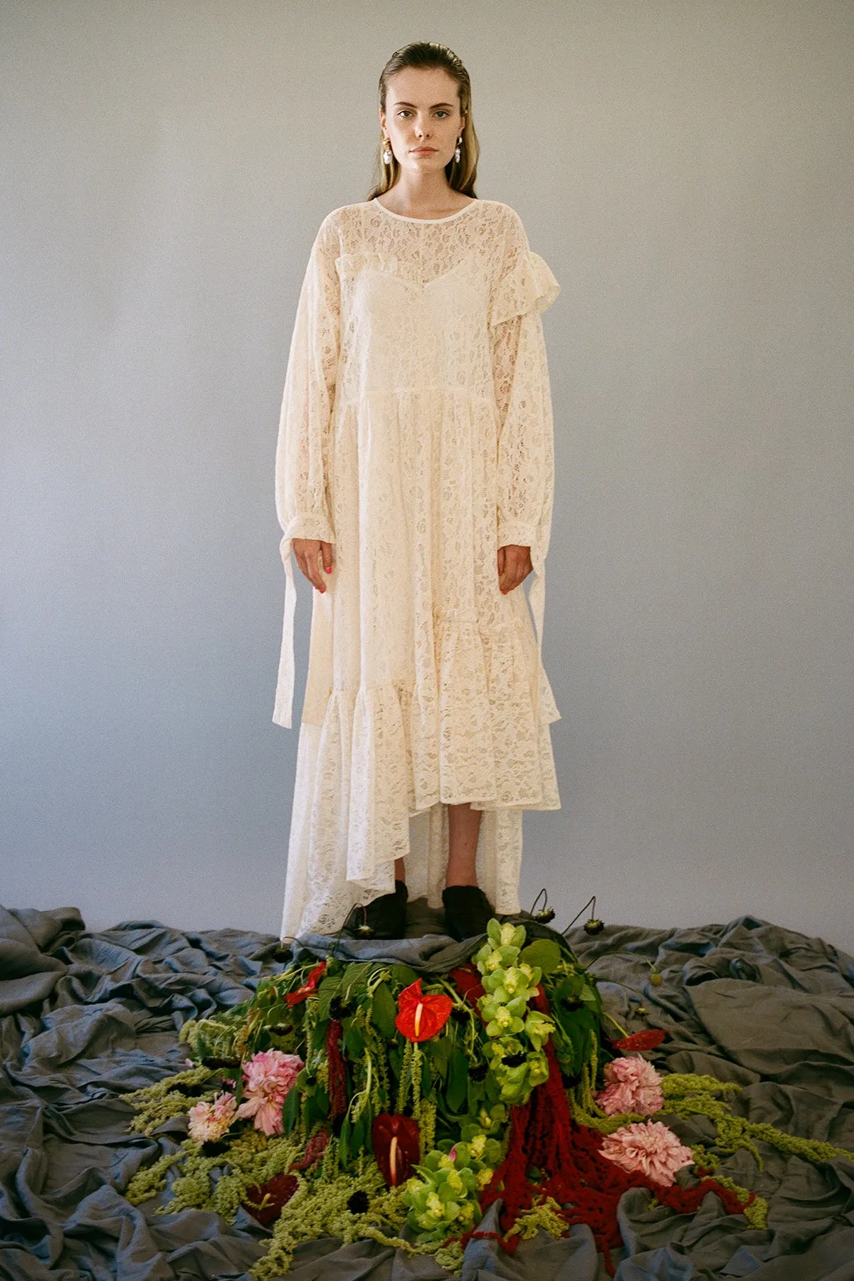 Nine Twenty-Seven Dress in Soft Ivory Lace sold by KkCo