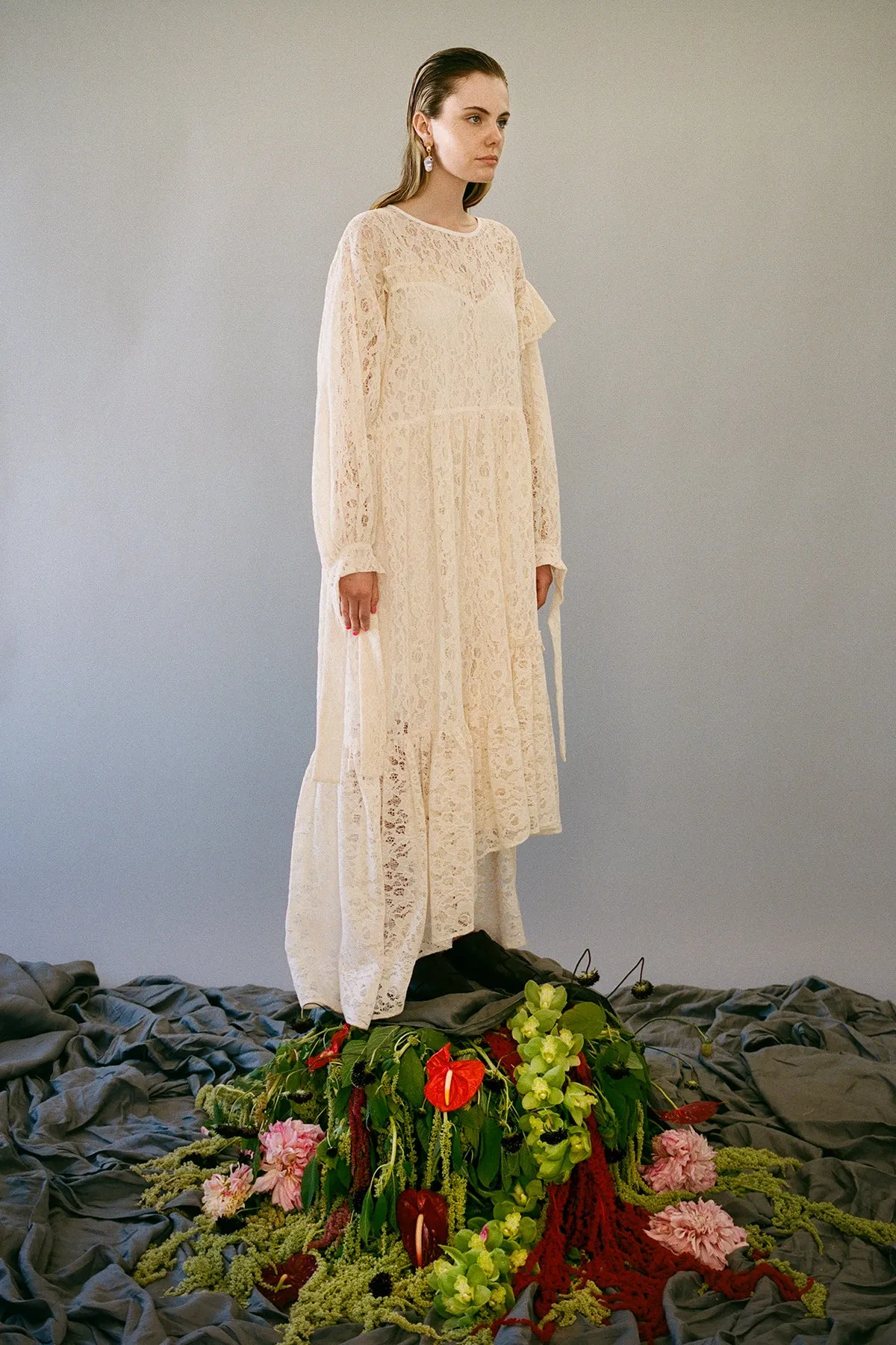 Nine Twenty-Seven Dress in Soft Ivory Lace sold by KkCo product image thumbnail 2