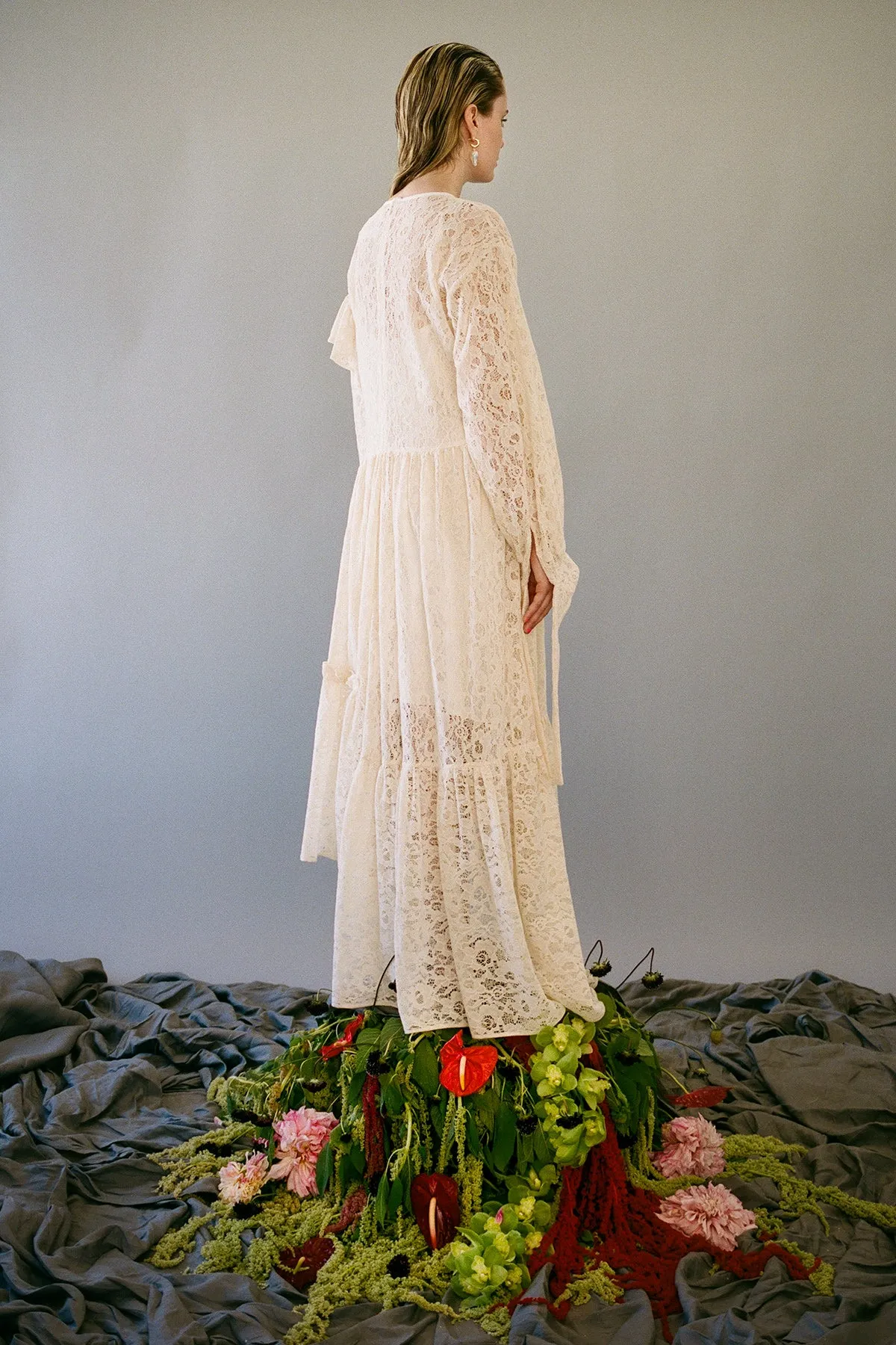 Nine Twenty-Seven Dress in Soft Ivory Lace sold by KkCo product image thumbnail 4