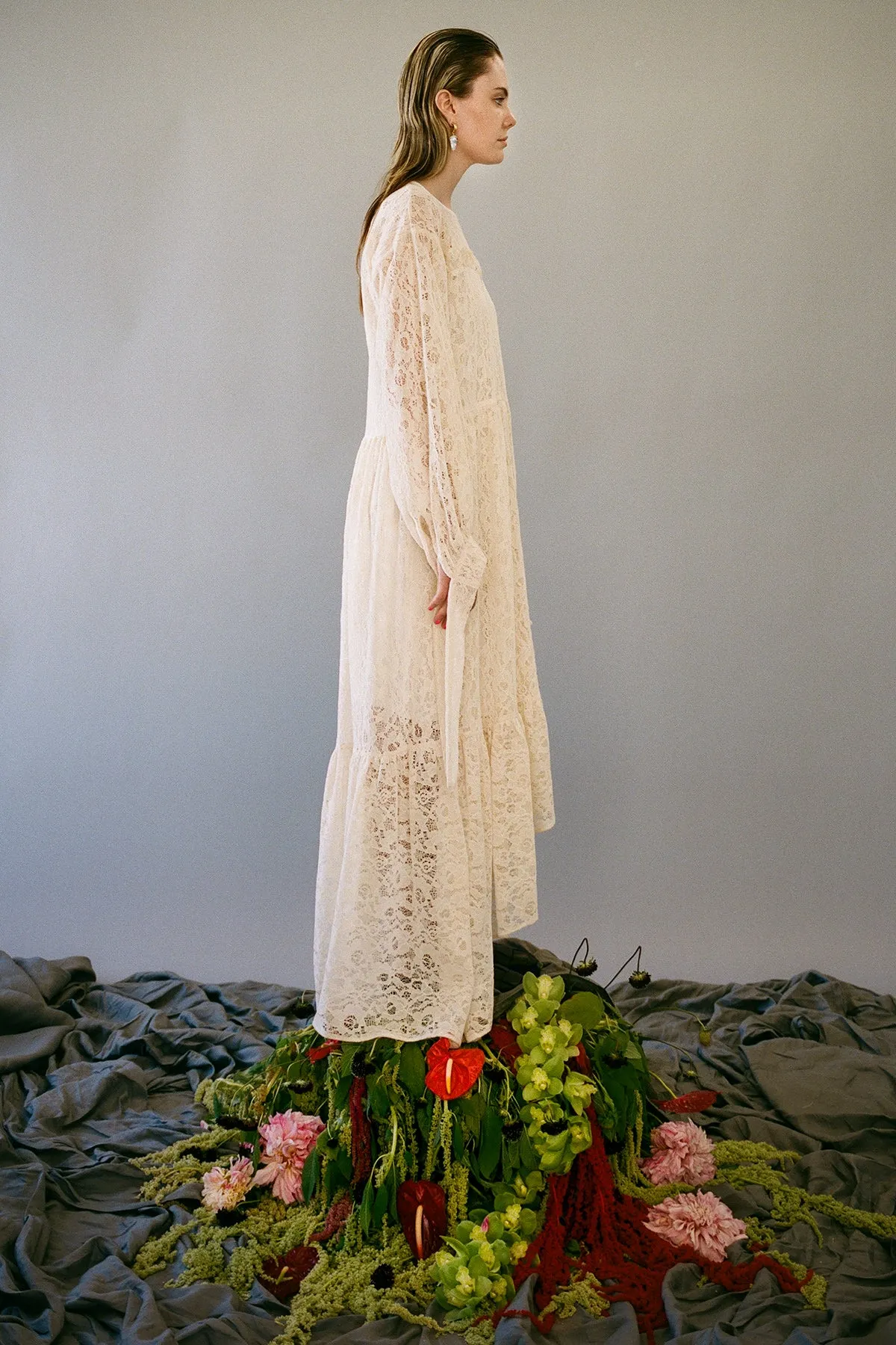 Nine Twenty-Seven Dress in Soft Ivory Lace sold by KkCo product image thumbnail 3