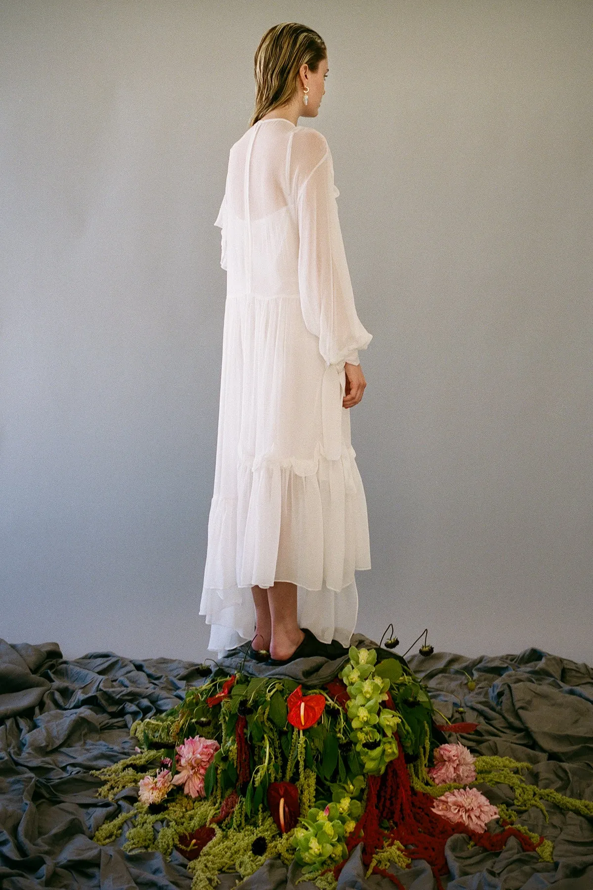 Nine Twenty-Seven Dress in Salt Silk Yoryu sold by KkCo product image thumbnail 4