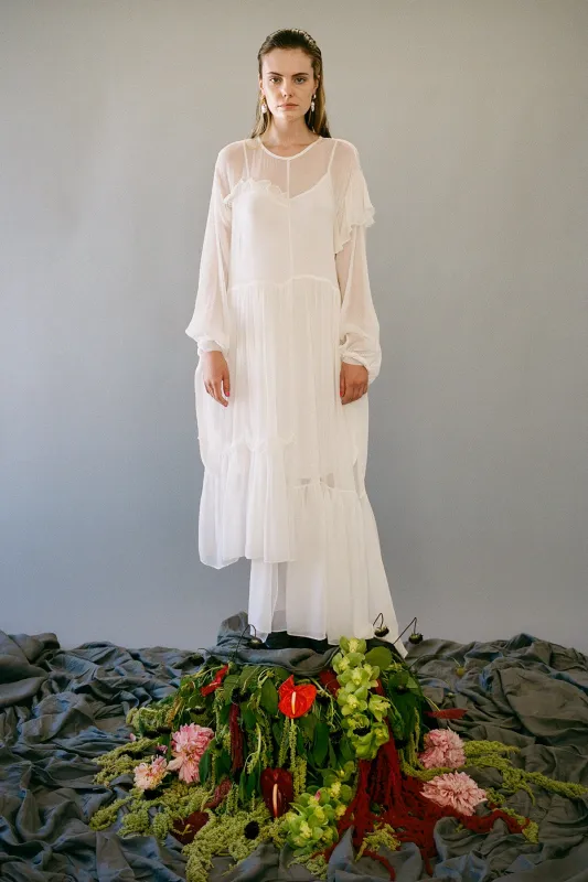Nine Twenty-Seven Dress in Salt Silk Yoryu made by KkCo