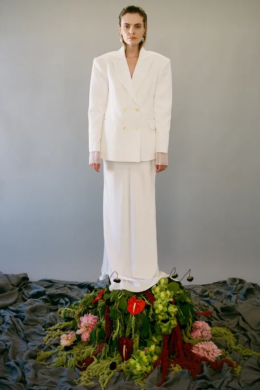 Forage Blazer in Blanco Flower Jacquard sold by KkCo