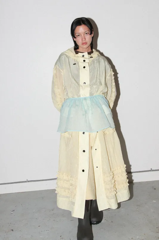 Bubble Peplum Apron in Sky made by KkCo