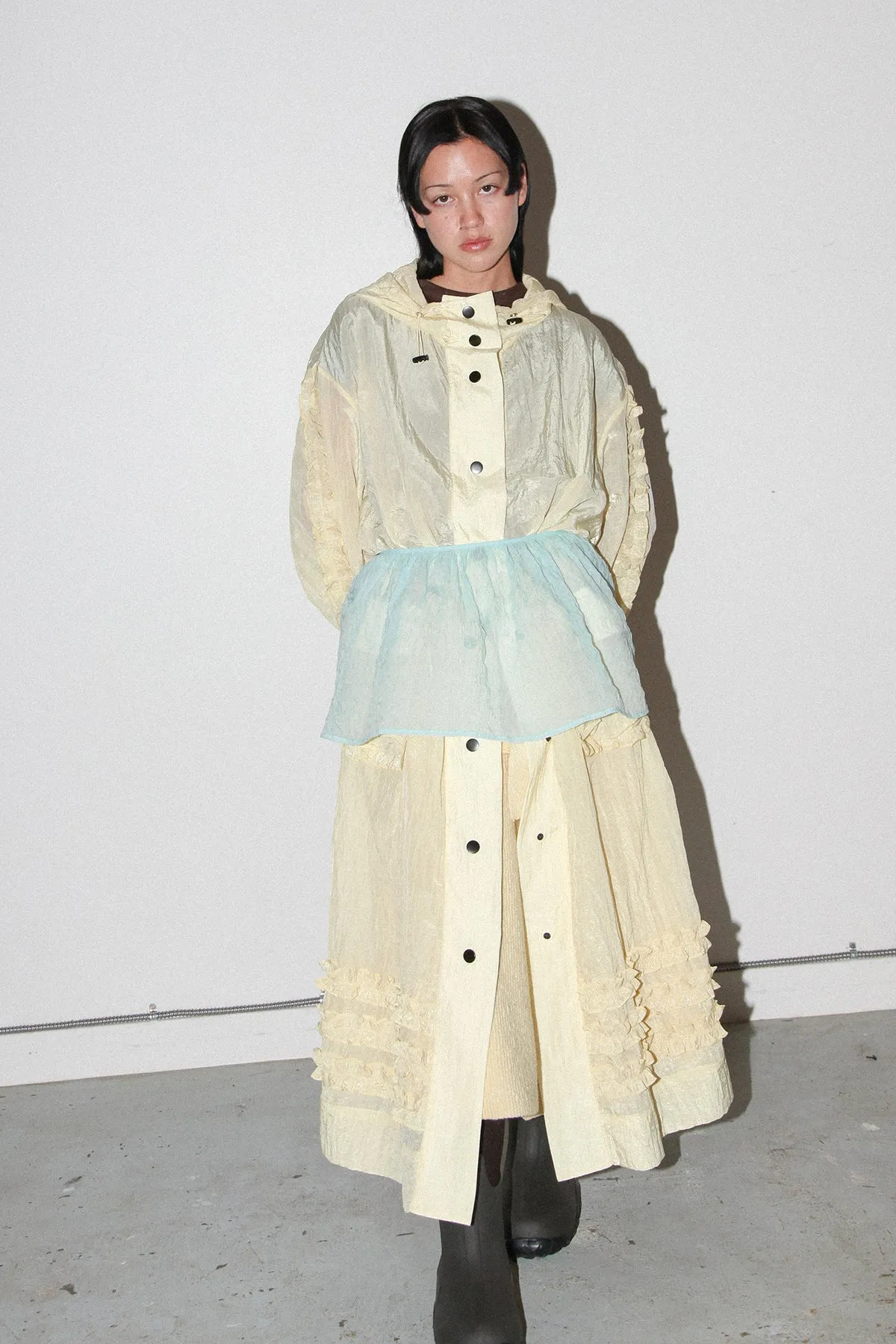 Bubble Peplum Apron in Sky sold by KkCo
