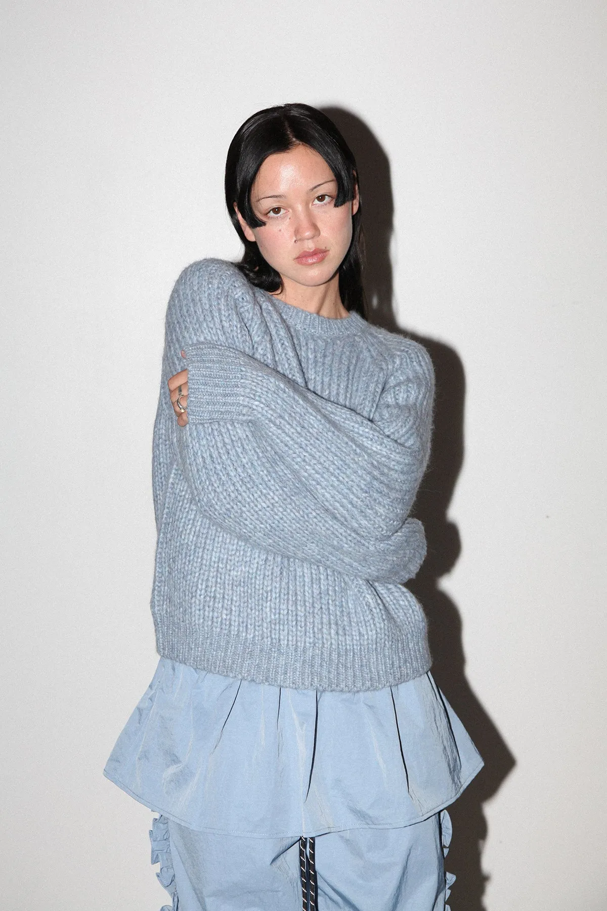 Polar Crewneck Sweater in Marled Sky sold by KkCo