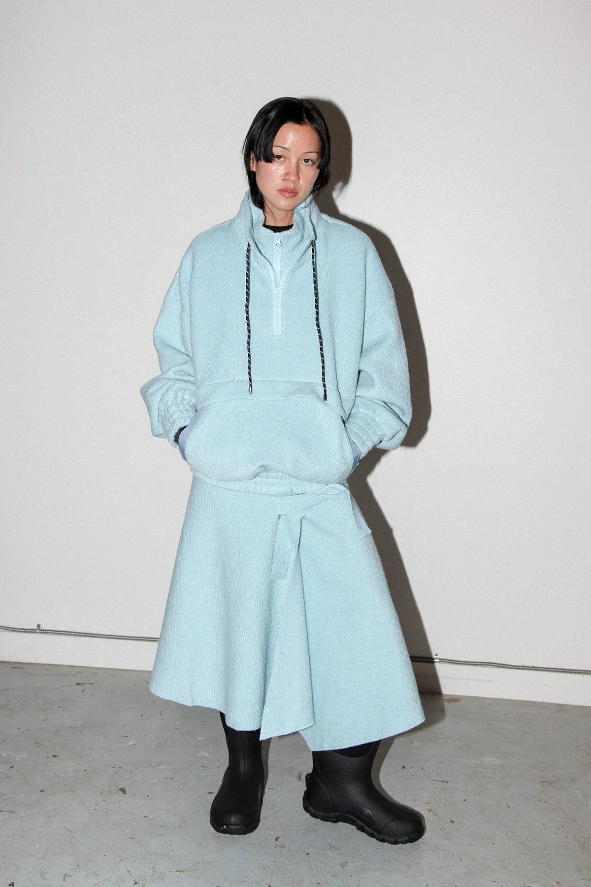 Trail Double Mockneck in Sky sold by KkCo