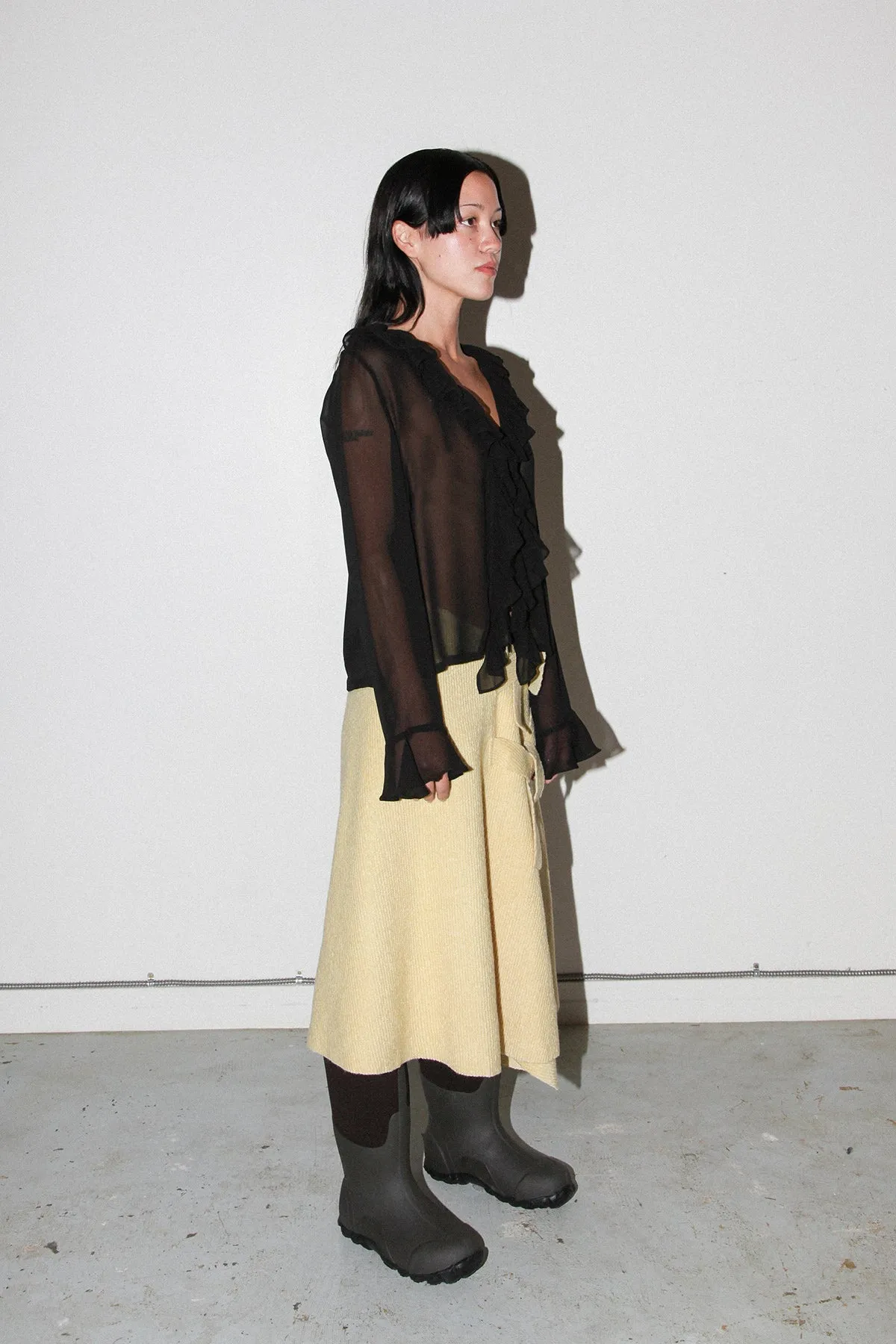 Slope Wrap Skirt in Butter sold by KkCo product image thumbnail 4