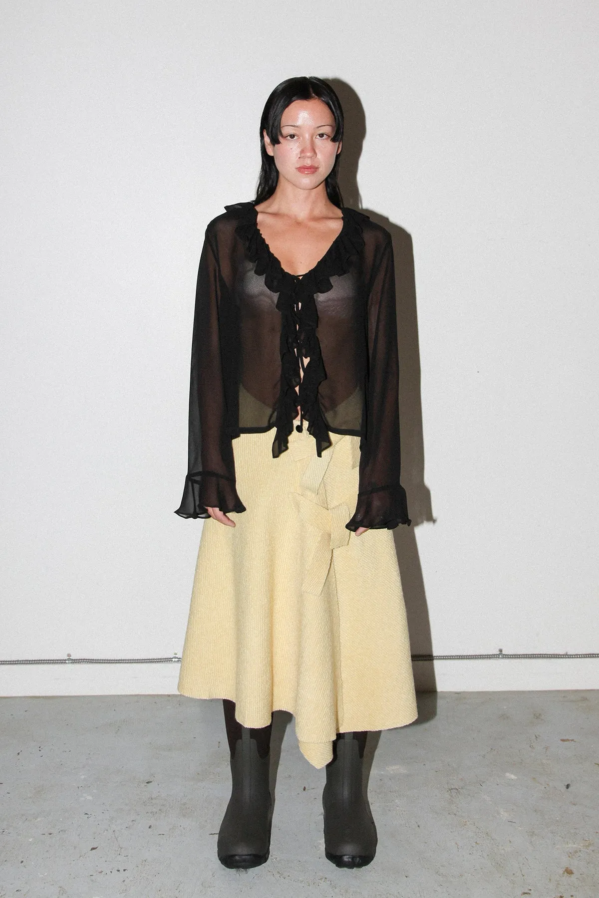 Slope Wrap Skirt in Butter sold by KkCo product image thumbnail 2