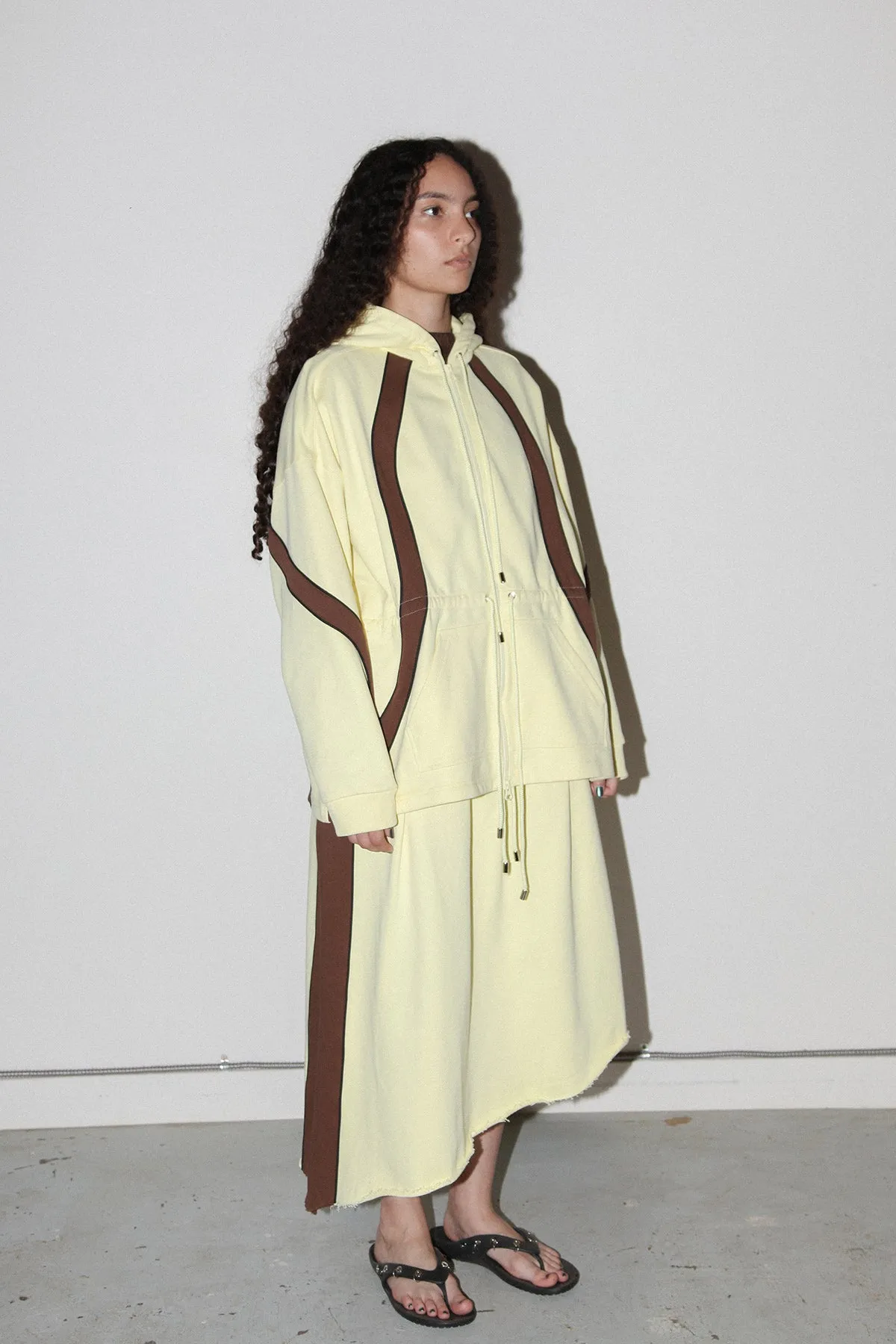 Organic Zip Hoodie in Lemon sold by KkCo