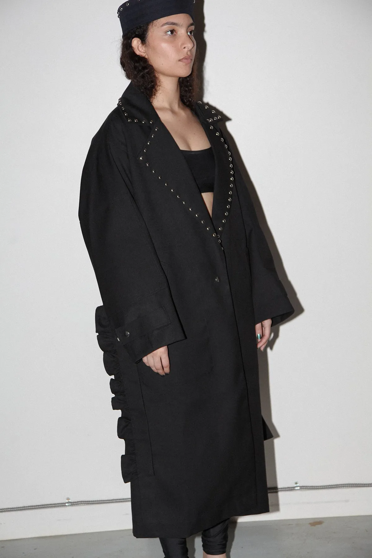 Rivet Trench in Onyx sold by KkCo product image thumbnail 4