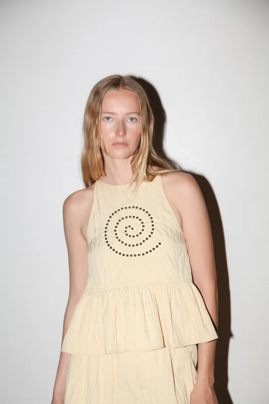 Spiral Punch Top in Butter made by KkCo