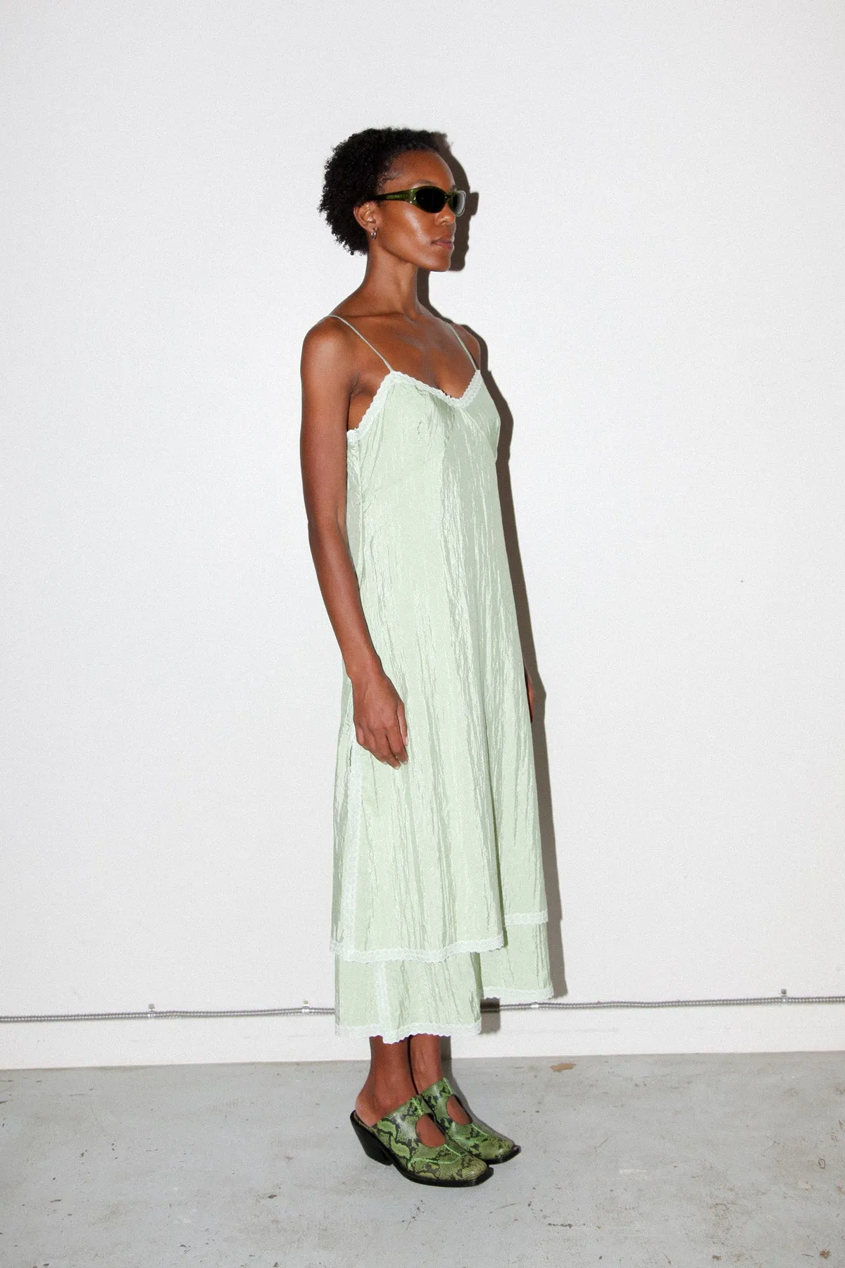 Earthen Slip Dress in Lichen sold by KkCo product image thumbnail 3