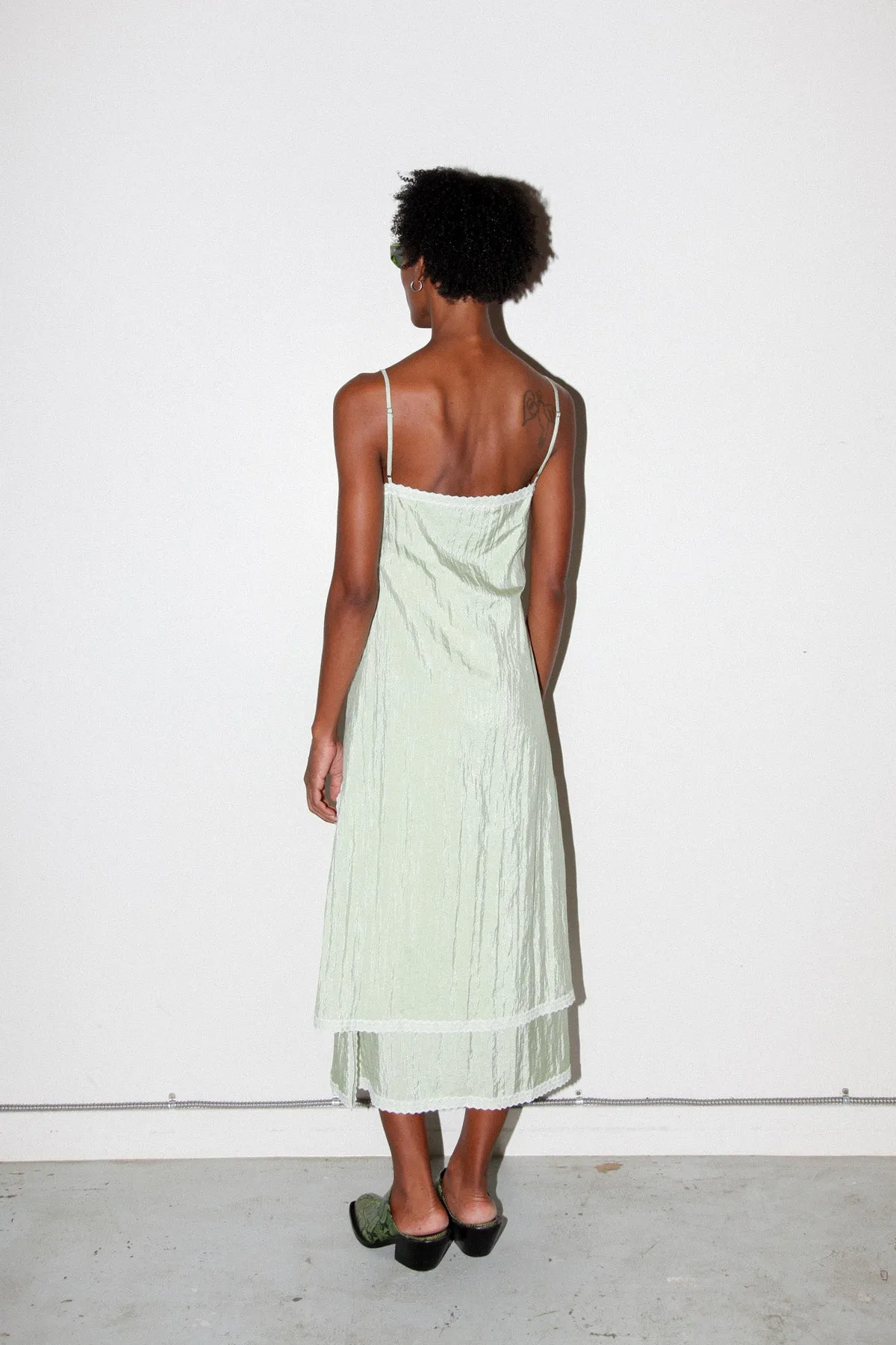 Earthen Slip Dress in Lichen sold by KkCo product image thumbnail 5