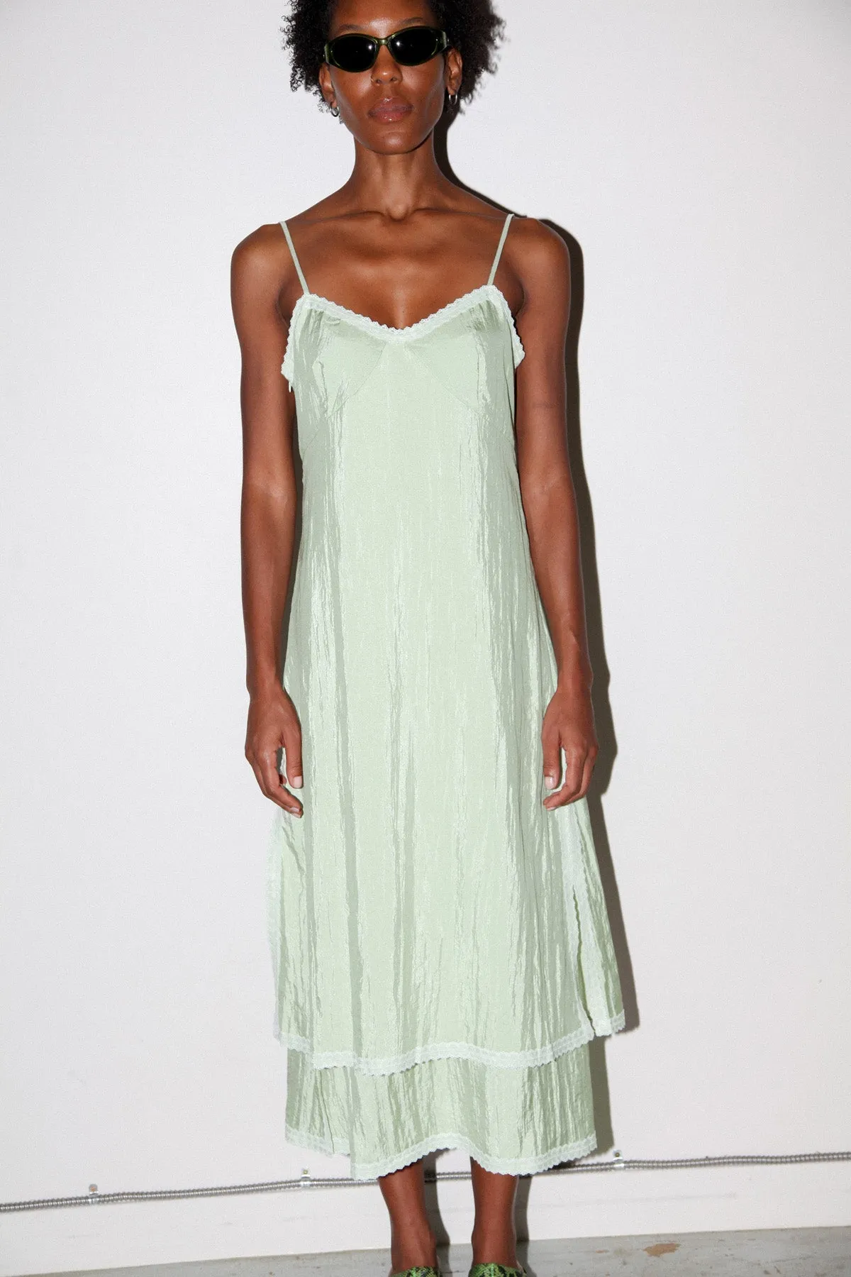 Earthen Slip Dress in Lichen sold by KkCo product image thumbnail 2