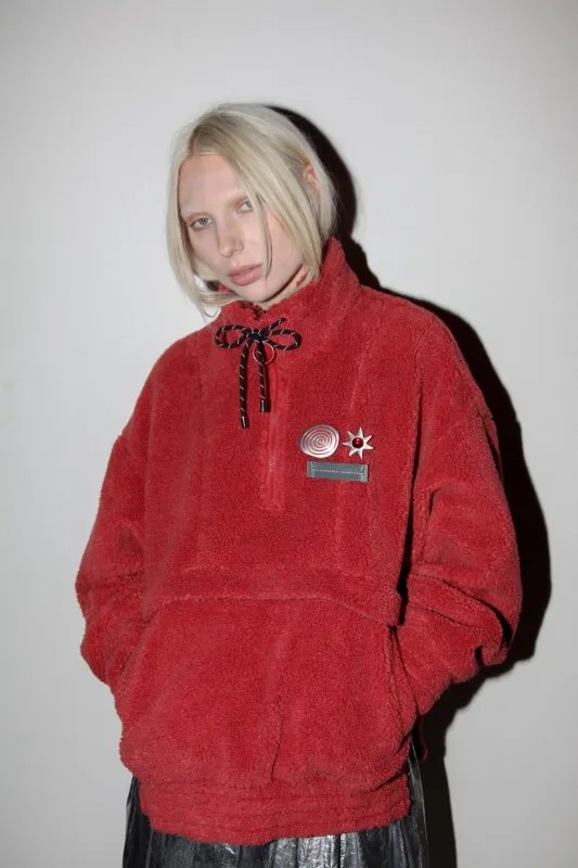 Sherpa Trail Double Mockneck in Terra Cotta made by KkCo